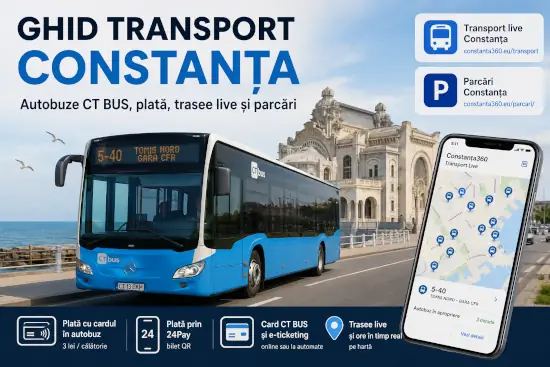 Ghid transport Constanța 2026: autobuze CT BUS, plată și trasee