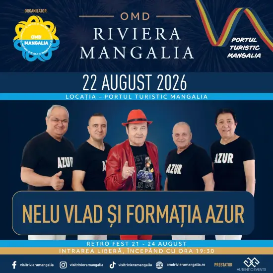 Azur și Nelu Vlad cântă diseară la Mangalia