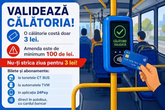 Cum plătești călătoria cu CT BUS în Constanța